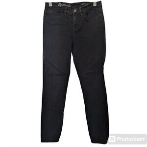Madewell Jeans Womens 27 Skinny Skinny Ankle Black Stretch Denim Mid Rise